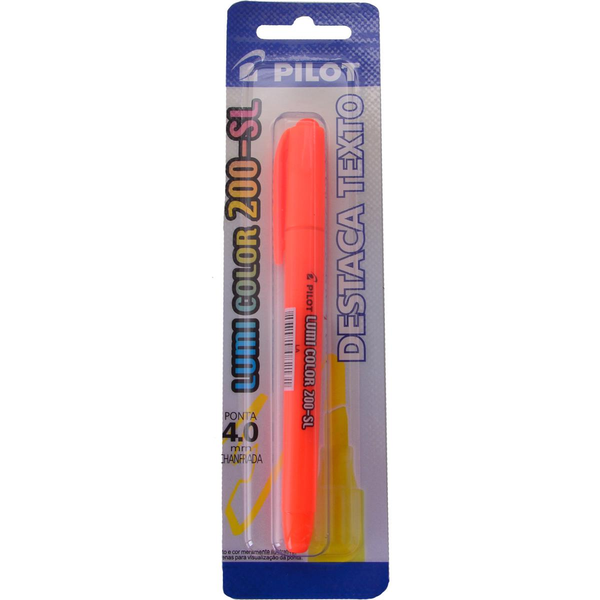 Caneta Marca-texto Lumi Color 200-SL Pilot Com 1 Caneta - Laranja