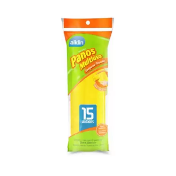 Pano Multiuso ALKLIN Super Absorção Rolo com 15 Unidades