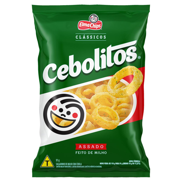 Salgadinho Cebola Elma Chips Cebolitos 91G