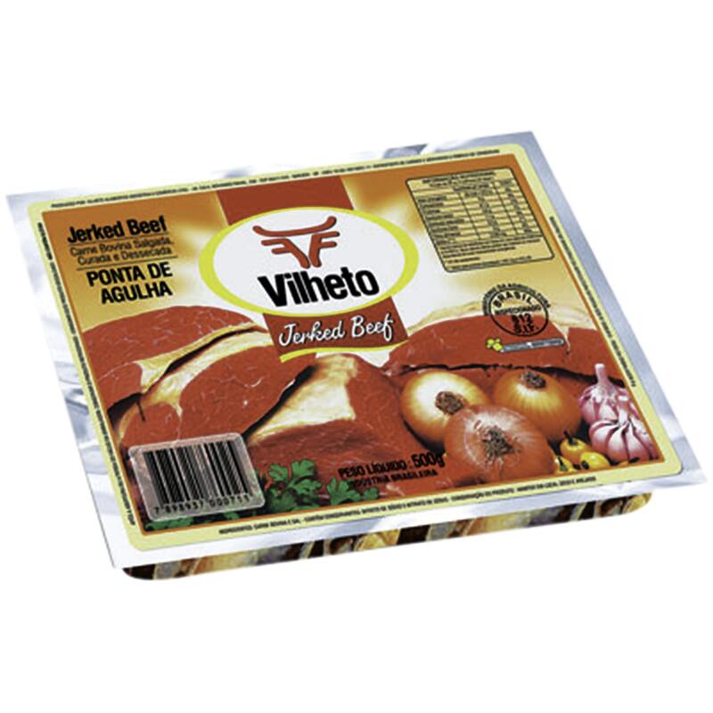 Charque Jerked Beef Vilheto Ponta de Agulha 500g