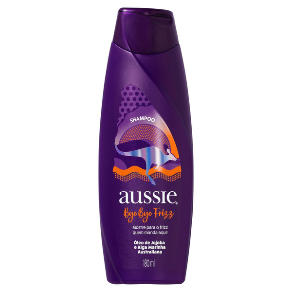 AUSSIE Bye Bye Frizz Óleo de Jojoba e Babosa Australiana Shampoo 180ml