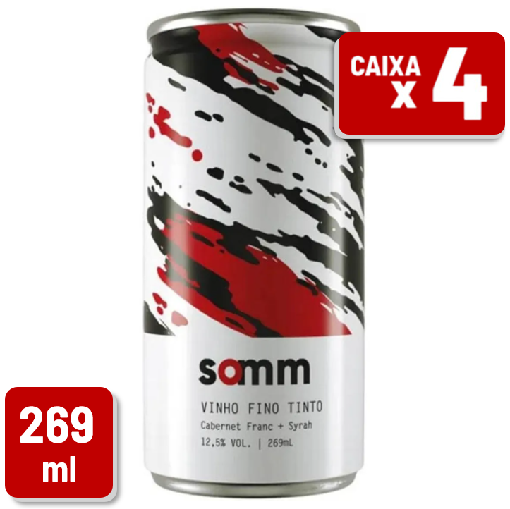 Vinho Somm Tinto Lata 269ml Caixa c/ 4 Un