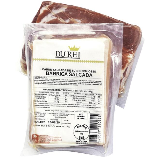 Barriga Suína Salgada Du Rei Preço por quilo no pacote