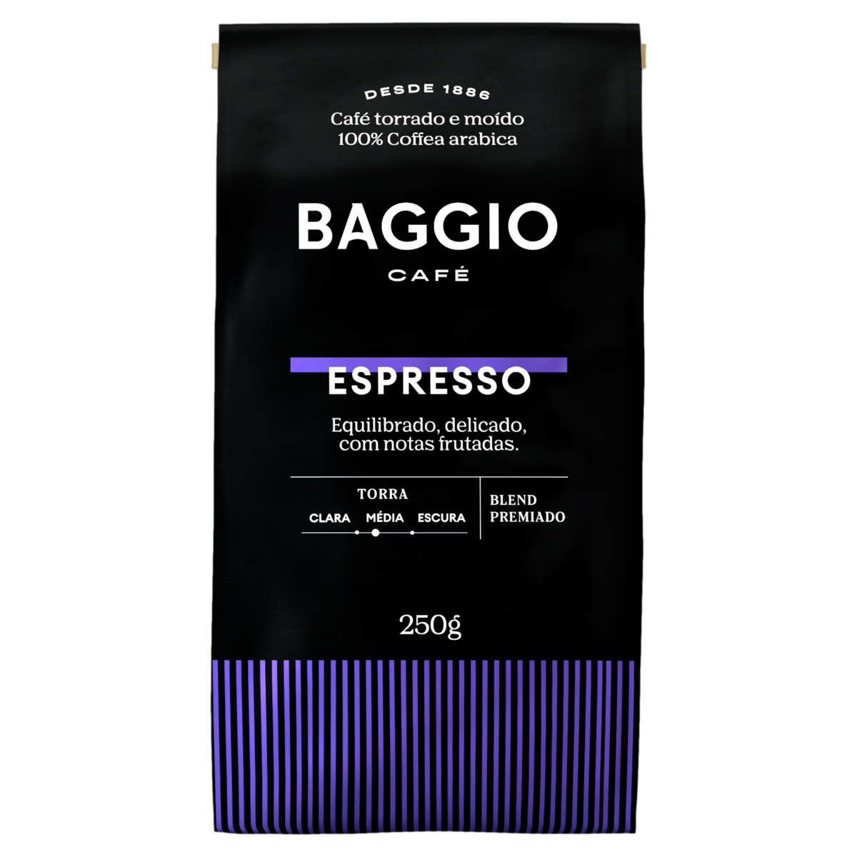 Café Torrado e Moído Espresso Baggio Pacote 250g
