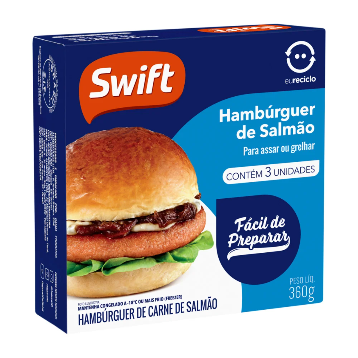 Hambúrguer de Salmão Swift 360g