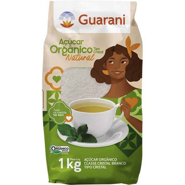 Açúcar Cristal Orgânico Guarani Pacote 1kg