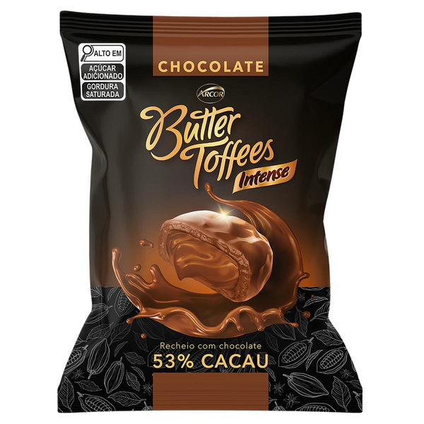 Bala ARCOR Butter Toffees Chocolate Amargo 53% Cacau 90g