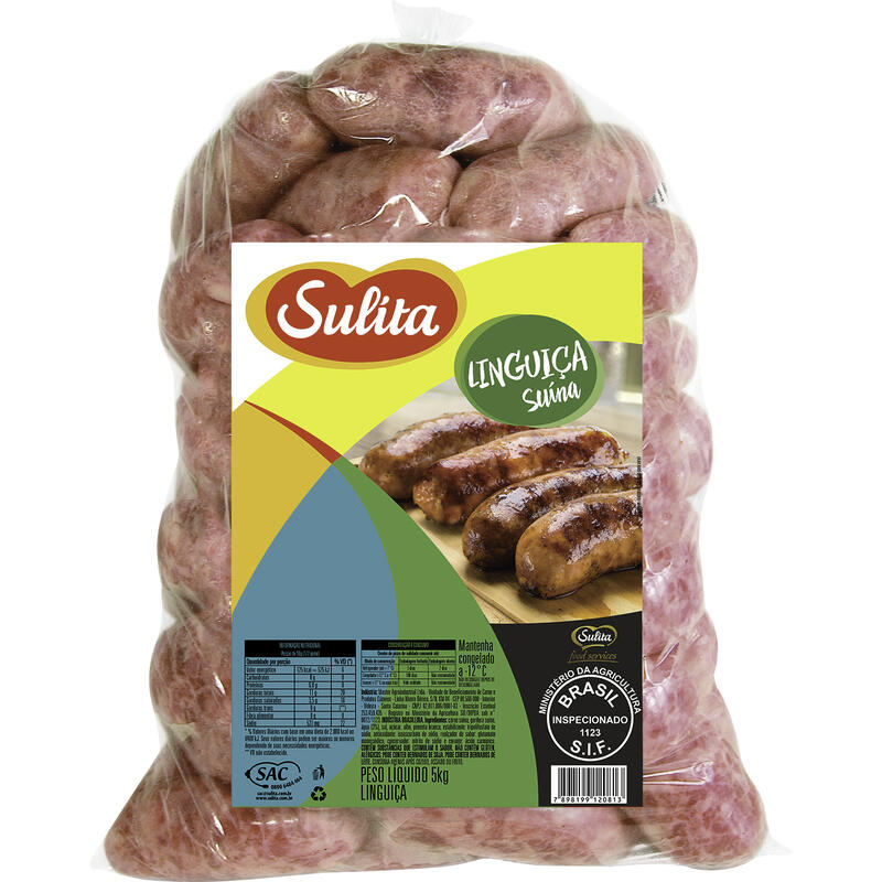 Linguiça Suína Sulita Congelada 5kg