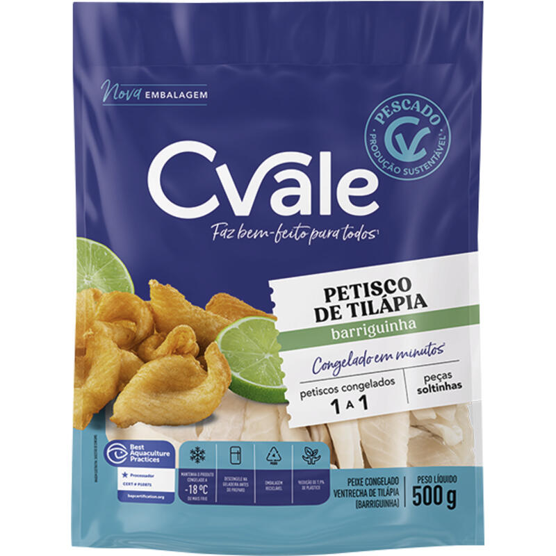 Petisco de Tilápia C. Vale Congelado 500g