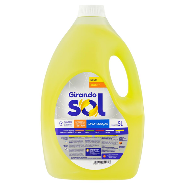 Detergente Líquido Girando Sol 5 Litros - Neutro