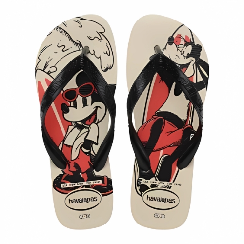 Chinelo Unissex Top Disney Bege Palha 41/2 Havaianas