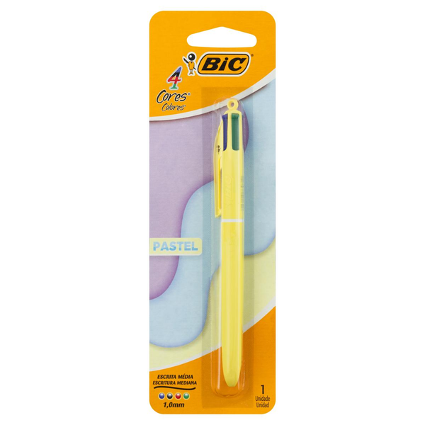 Caneta 4 Cores Bic Pastel