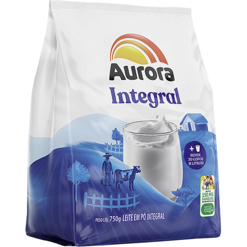 Leite em Pó Aurora Integral 750g