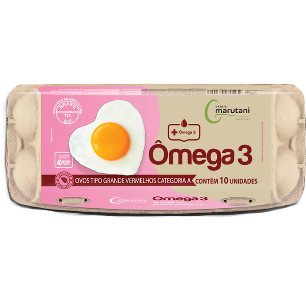 Ovos Vermelhos Marutani Grandes - Ômega 3 - Com 10 Ovos