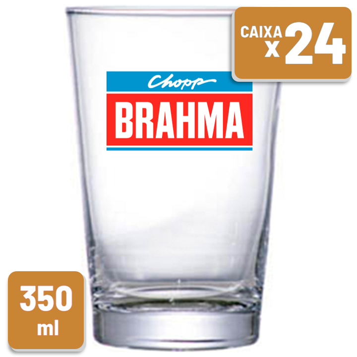 Copo Chopp Brahma Vidro 350ml Caixa c/ 24 Un