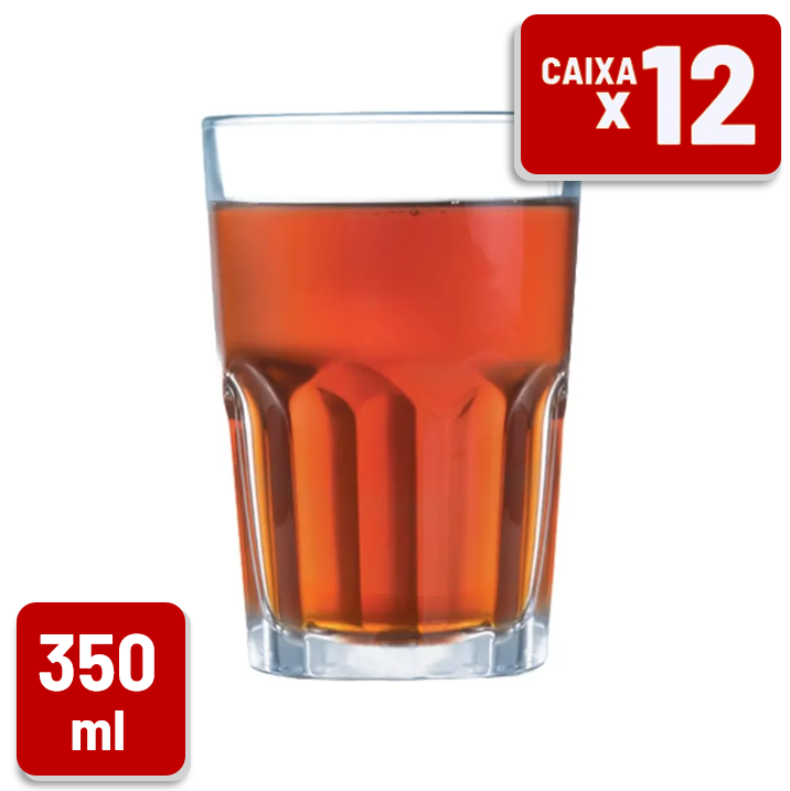 Copo de Vidro Temperado Granity 350ml Caixa c/ 12 Un