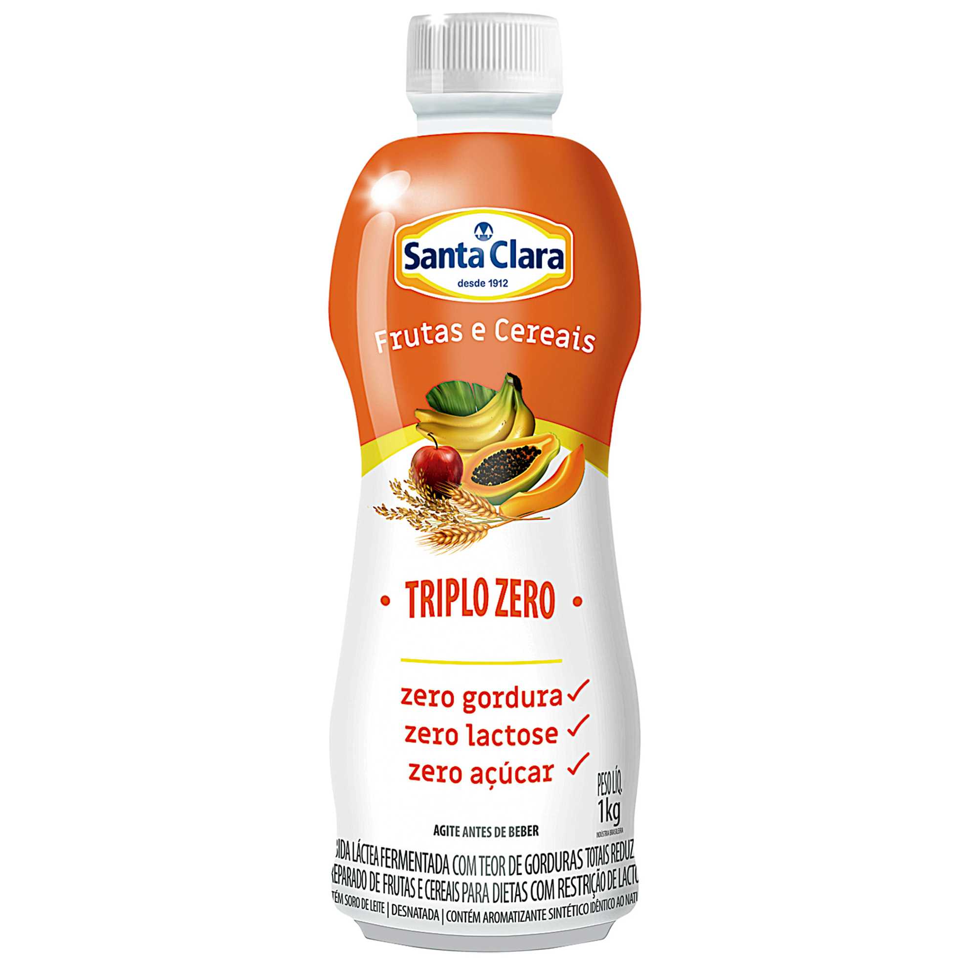 Bebida Láctea de Frutas e Cereais Triplo Zero Santa Clara 1kg