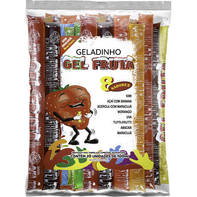 Geladinho Gel Fruta 20x100ml