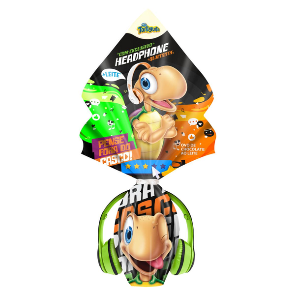 Ovo de Páscoa ao Leite Tortuguita Arcor 100g Vem com Exclusivo Headphone Bluetooth