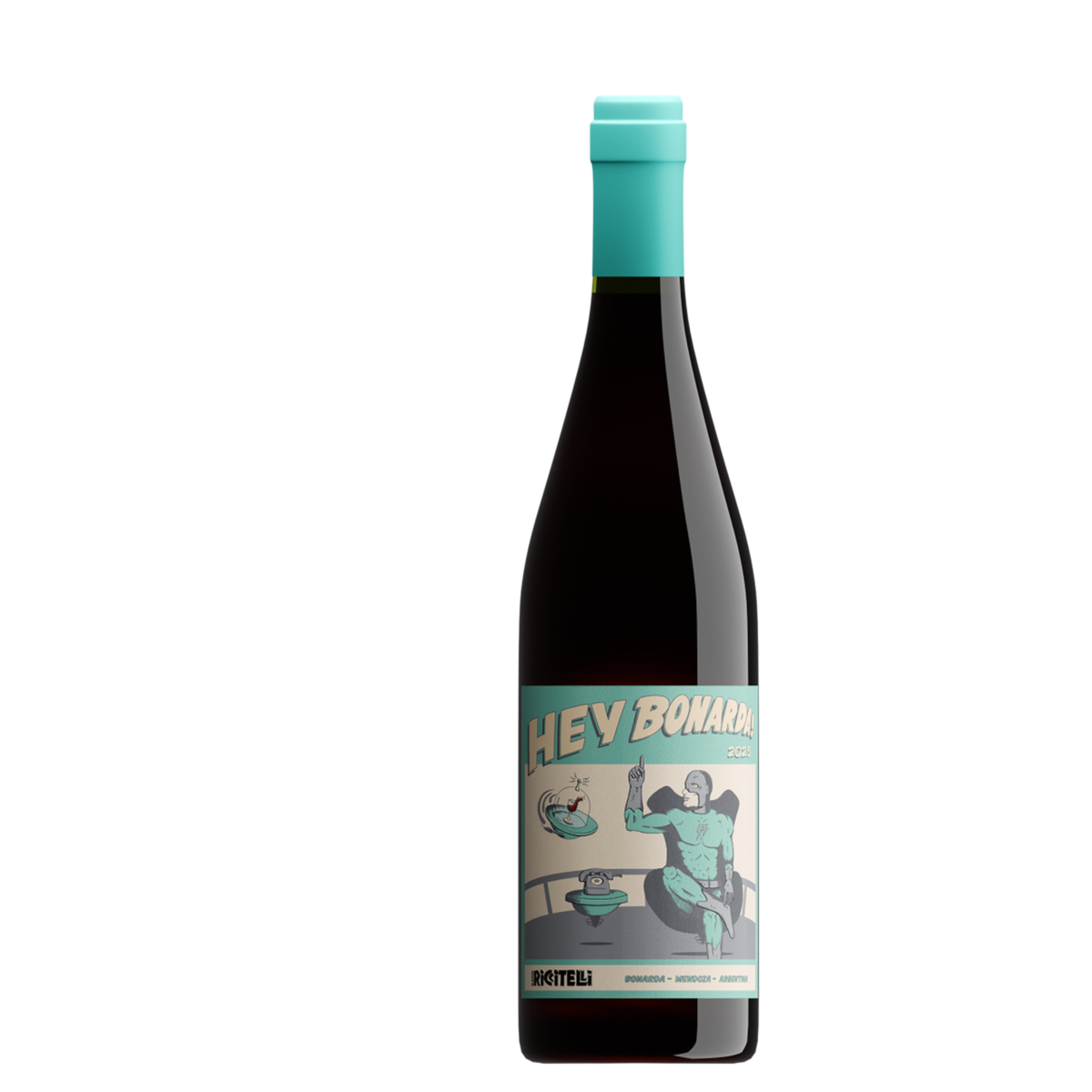 Vinho Argentino Tinto Seco Riccitelli Hey Bonarda! Mendoza Garrafa 750ml