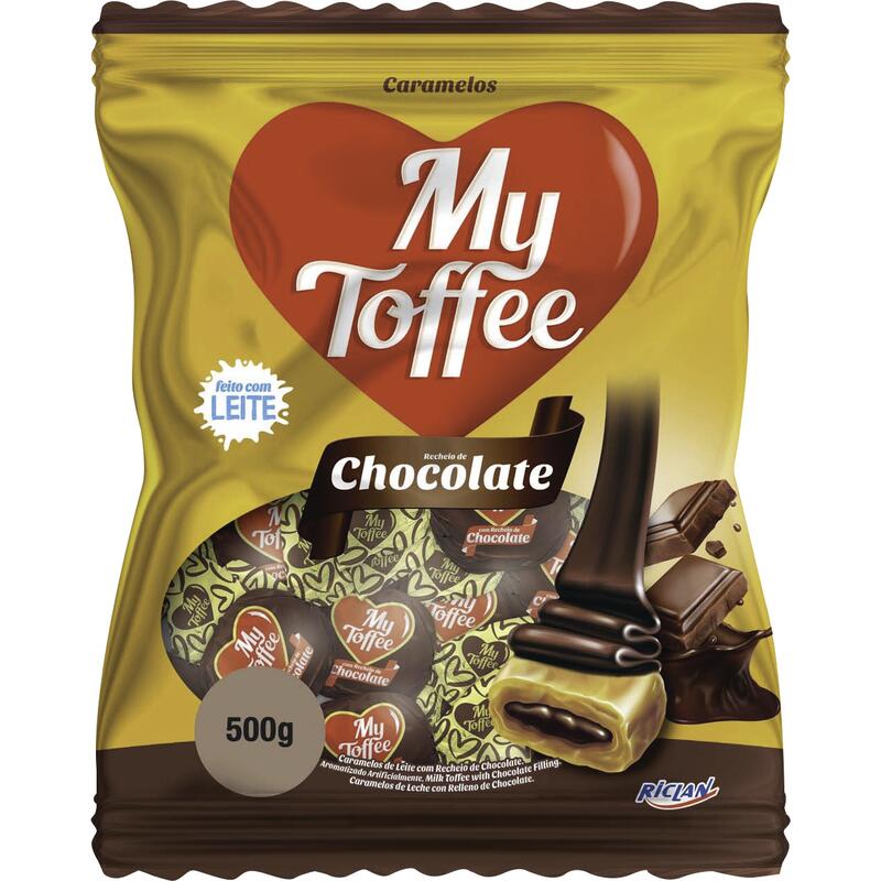 Bala Riclan My Toffee Leite e Chocolate 500g