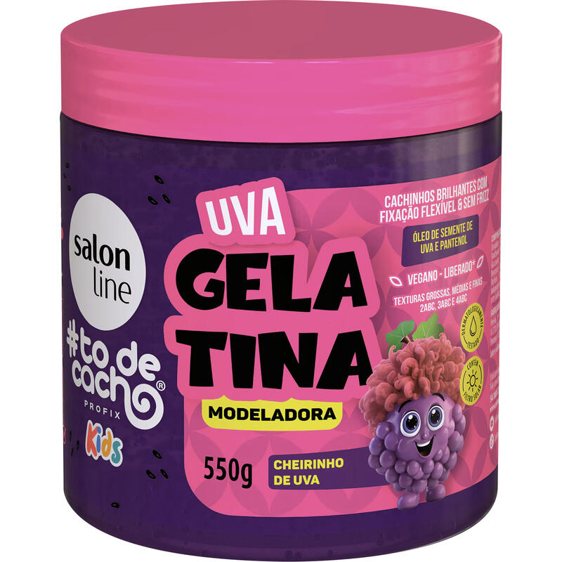 Gelatina Capilar Salon Line Kids Uva 550g