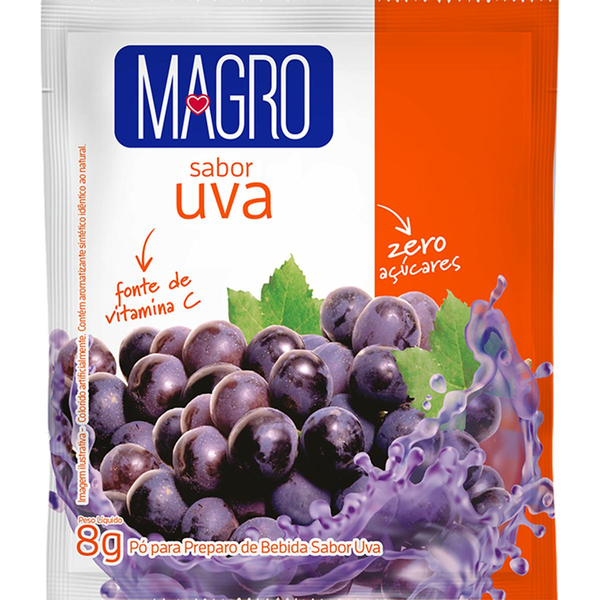 Refresco em Pó Magro Zero Uva 8g