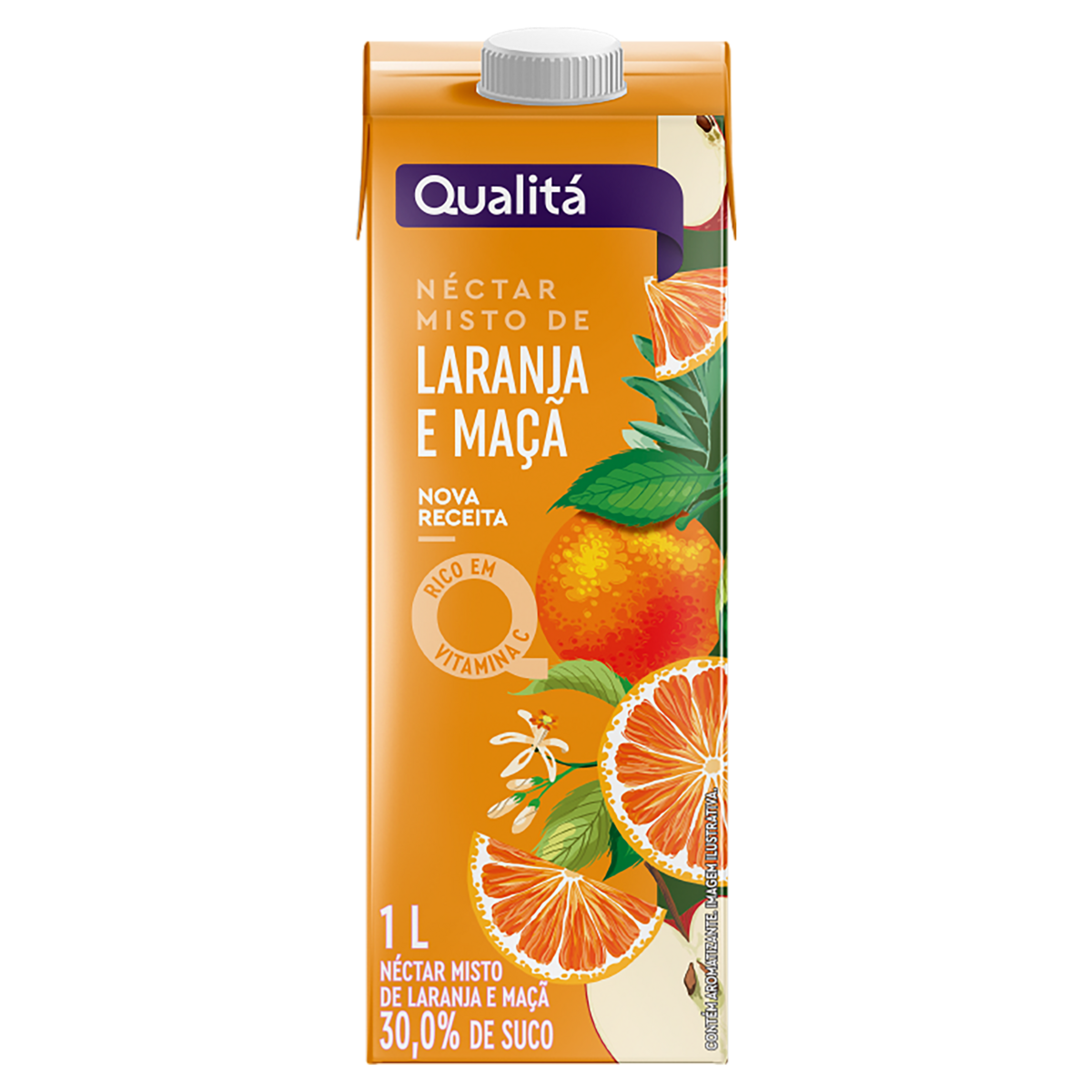 Néctar Laranja e Maçã Qualitá Caixa 1l