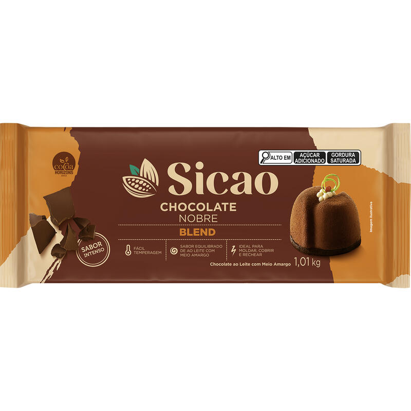 Cobertura de Chocolate Nobre Sicao Blend 1,01kg