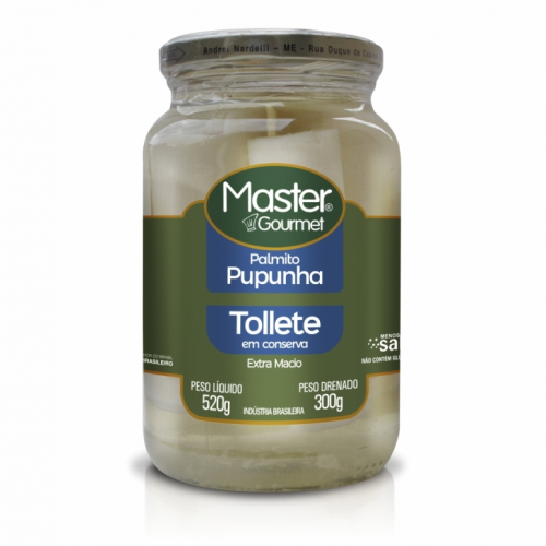 Palmito Master Gourmet 300g Pupunha Inteiro Tollete