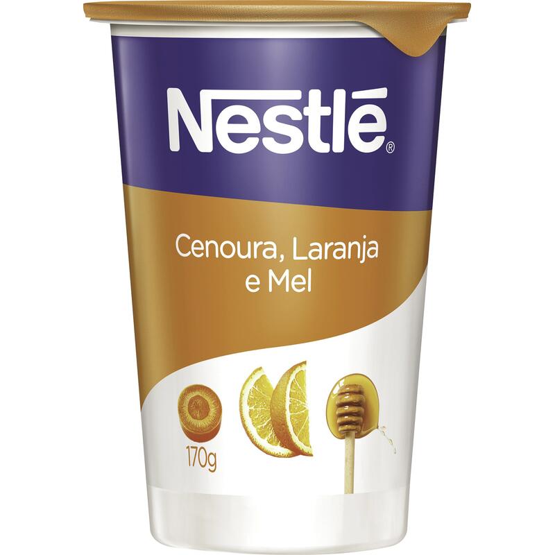 Iogurte Natural Cenoura, Laranja e Mel Nestlé Pote 170g