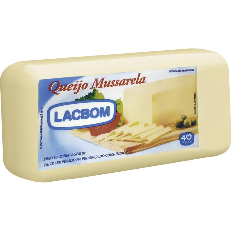 Queijo Mussarela Lacbom F4 Preço por quilo na peça