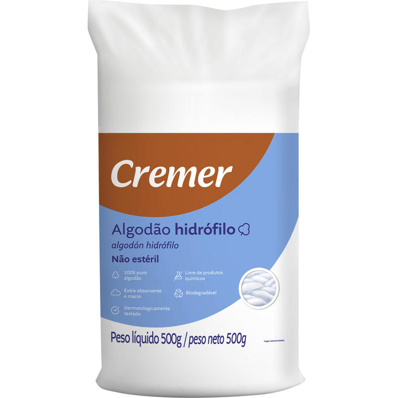 Algodão Cremer Hidrófilo 500g
