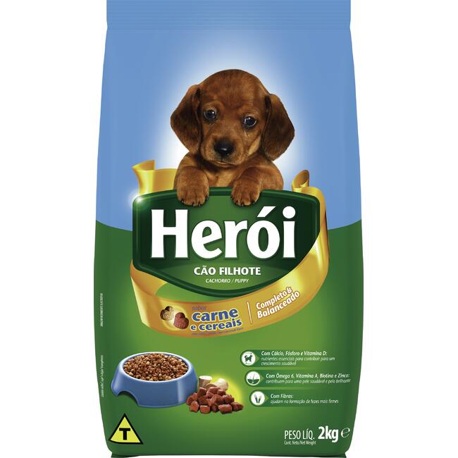 Alimento para Cães Herói Filhotes - Carne e Cereais 2kg