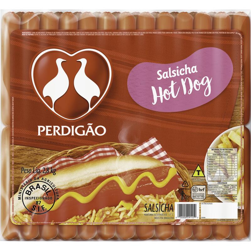 Salsicha Hot Dog Perdigão Resfriada 2,8kg