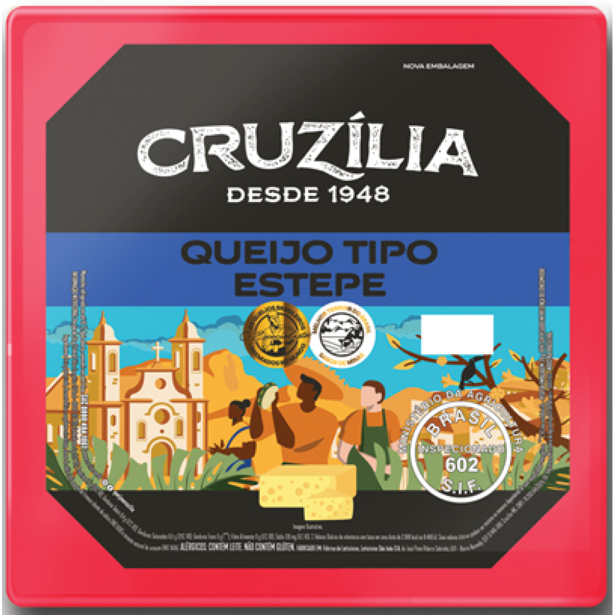 Queijo Estepe Cruzília Pedaço 250g