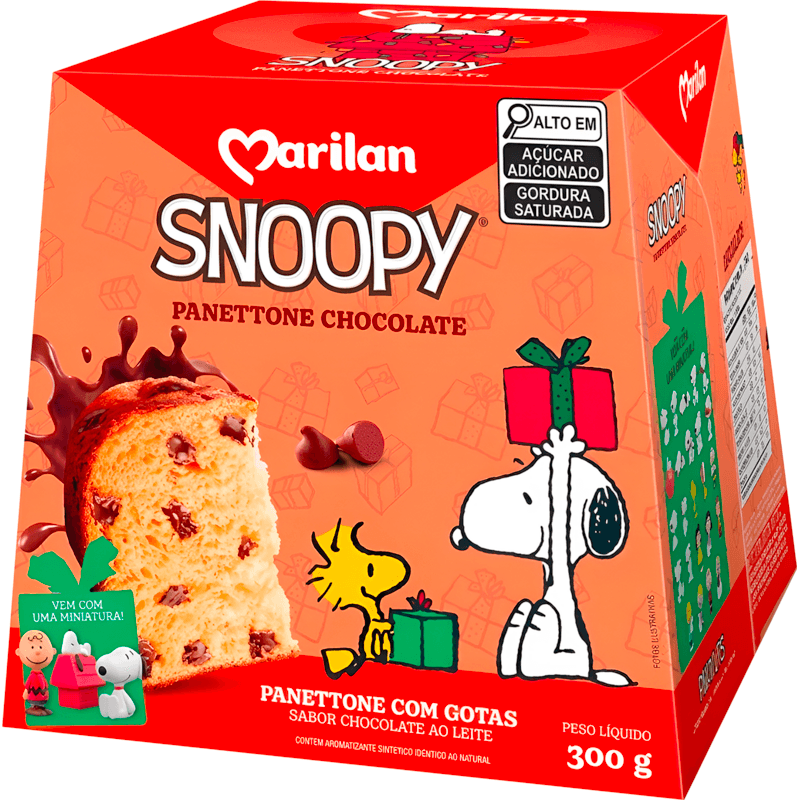 Panettone Marilan Snoopy Gotas de Chocolate 300g