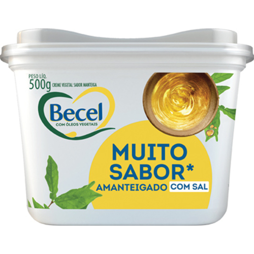Creme Vegetal Amanteigado Com Sal Becel Pote 500g
