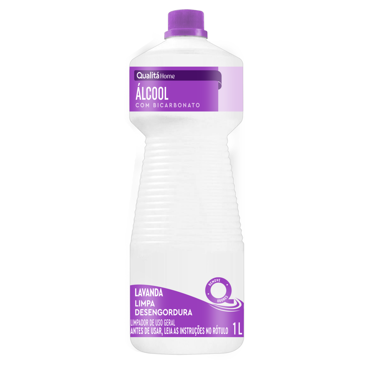 Álcool com Bicarbonato Lavanda Qualitá Home Garrafa 1l