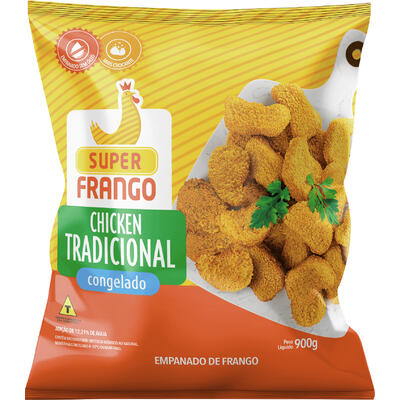 Chicken Empanado Super Frango Congelado Trad 900g