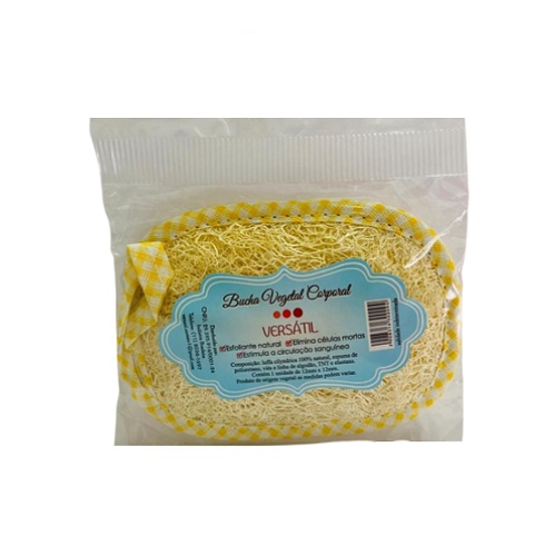 Bucha Para Banho Versátil Vegetal Corporal Com 1 Unidade