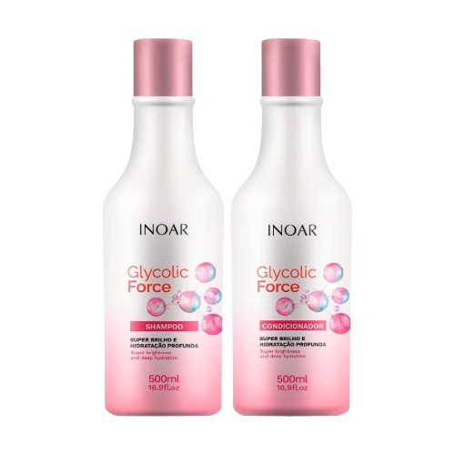 Kit Inoar Shampoo 500ml + Condicionador 500ml Glycolic
