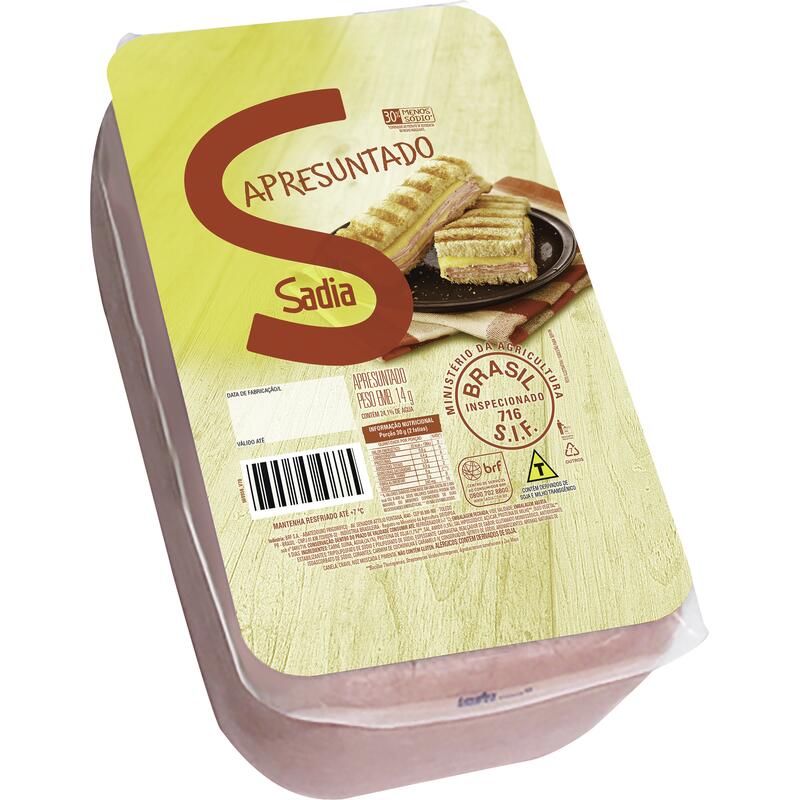 Apresuntado Sadia Preço por quilo na peça