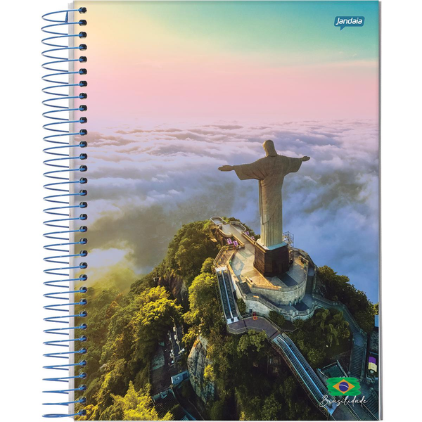 Caderno Jandaia 96 Folhas - Espiral - Capa Dura - Brasilidade - 1/4 - Ref. 42387-55
