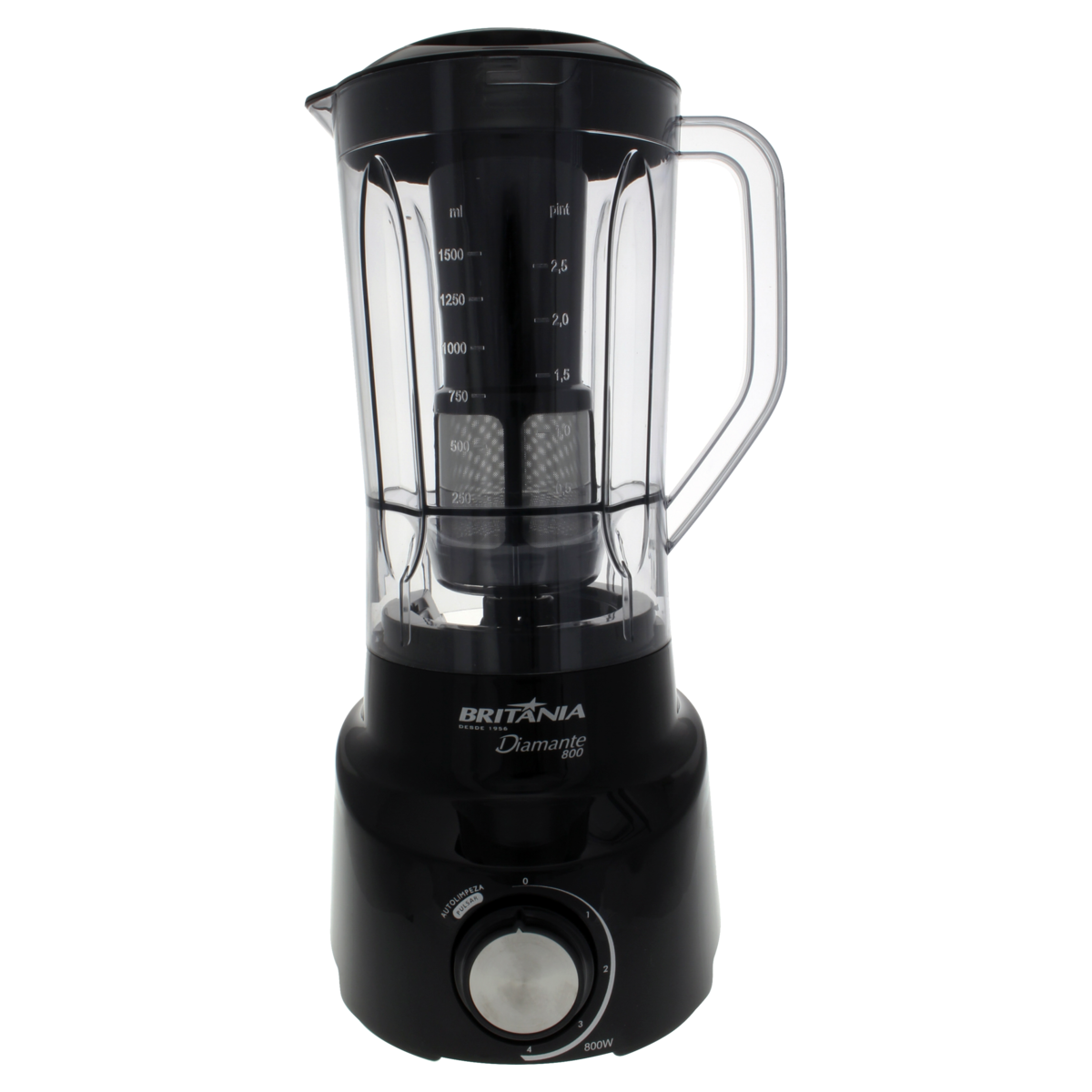 Liquidificador Britânia Diamante Preto 1,5L 800W 127V