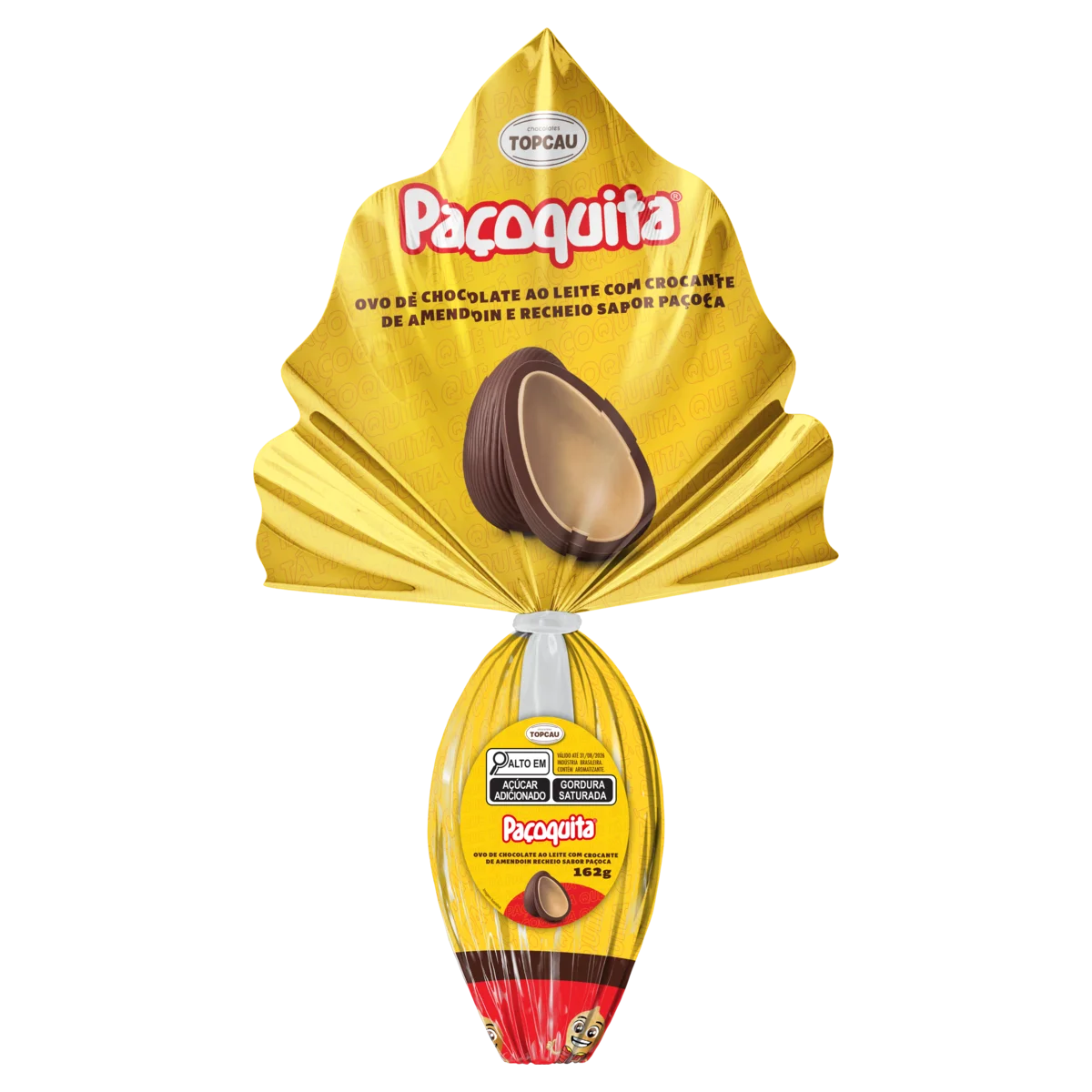 Ovo de Páscoa ao Leite Paçoquita Topcau 162g
