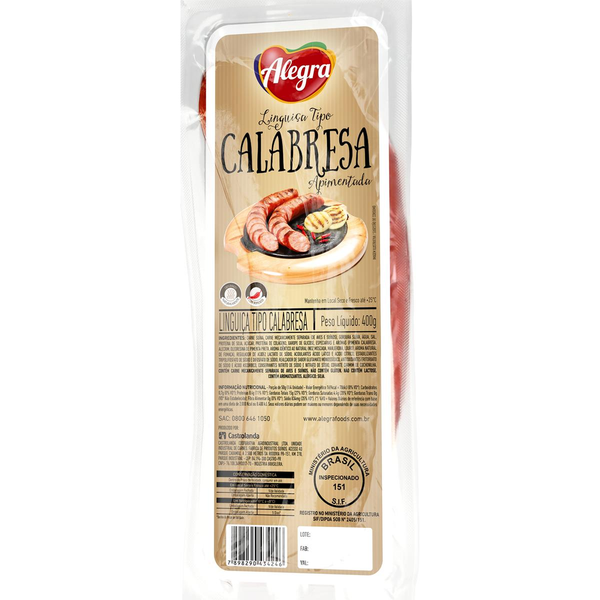 Linguiça Calabresa Alegra 400g