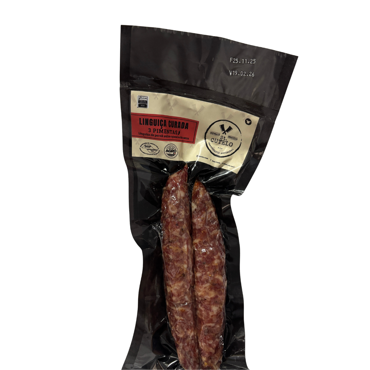 Linguiça Curada 3 Pimentas 120g
