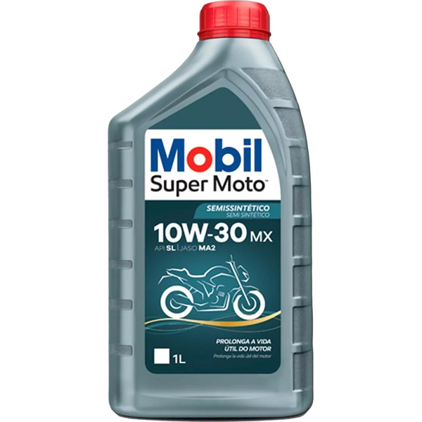 Óleo Mobil Moto 1 Litro - 10W30 - Semissintético