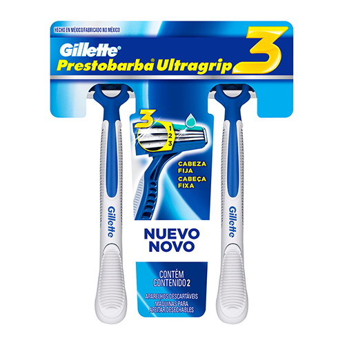 Aparelho de Barbear Gillette Prestobarba Ultragrip 3 2un